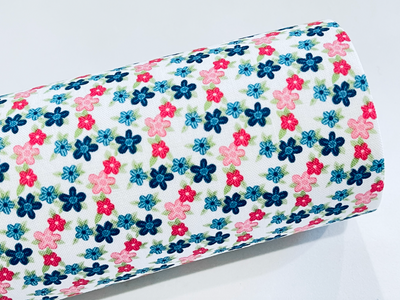 Winifred Rose Fabric Felt - Navy Bunny and Coordinating Petite Floral - Limited Stock