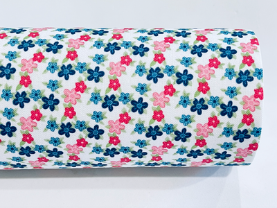 Winifred Rose Fabric Felt - Navy Bunny and Coordinating Petite Floral - Limited Stock