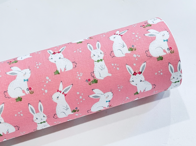 Winifred Rose Fabric Felt - Pink Bunny and Coordinating Petite Floral - Limited Stock