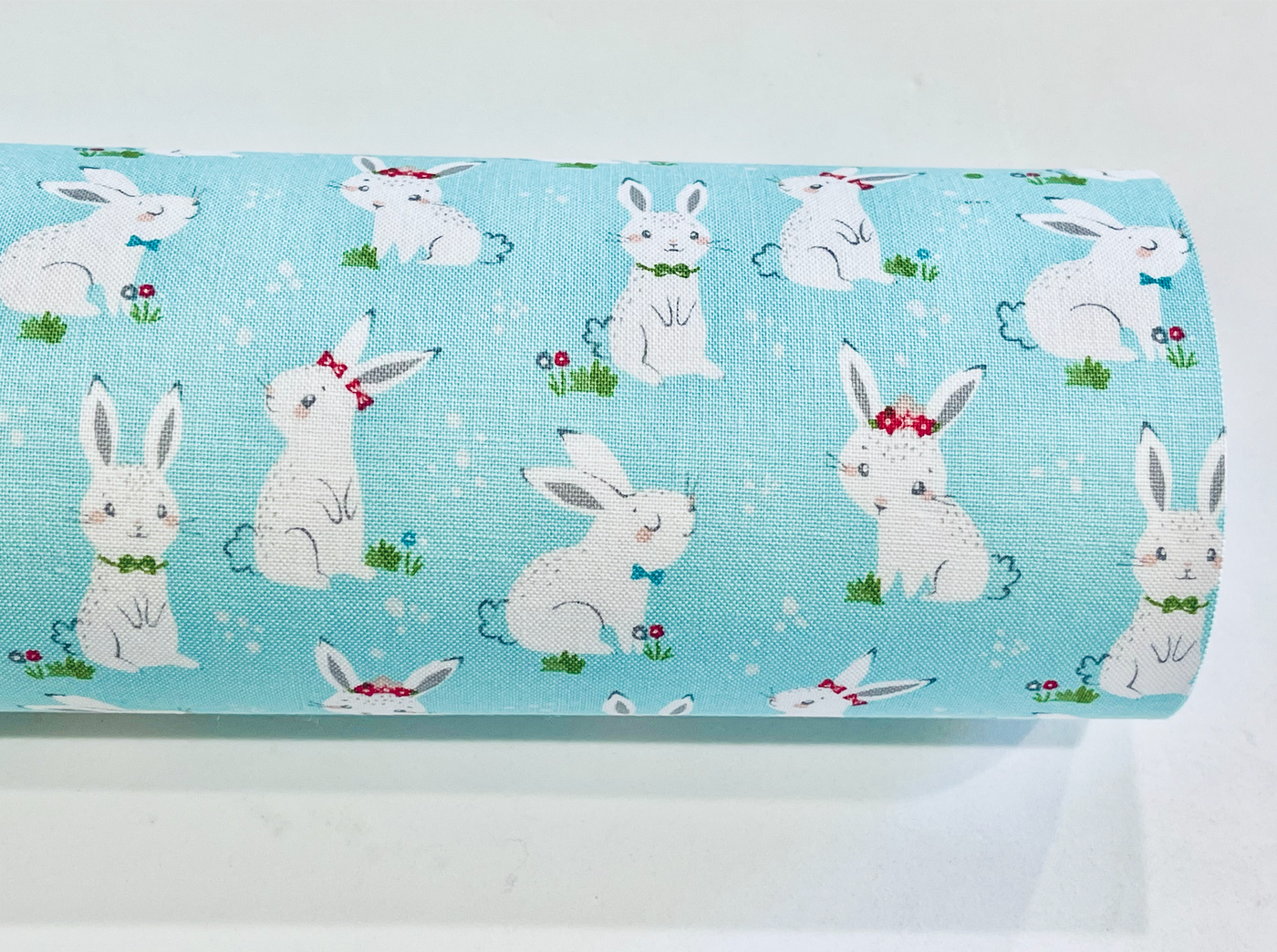 Winifred Rose Fabric Felt - Light Blue Bunny and Coordinating Petite Floral - Limited Stock