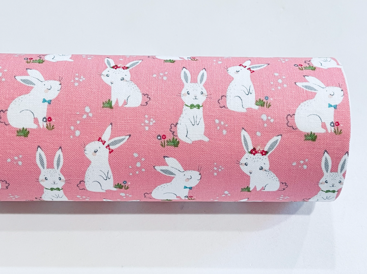 Winifred Rose Fabric Felt - Pink Bunny and Coordinating Petite Floral - Limited Stock