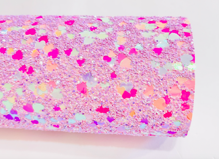 Sweet Heart Premium Chunky Glitter Fabric