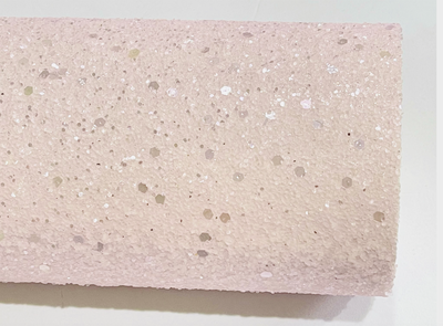 Baby Pink Frosted Pastel Chunky Glitter with Hexagonal Sequins