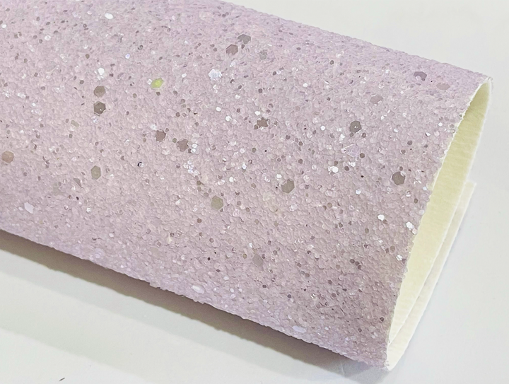 Pale Lavender Frosted Pastel Chunky Glitter with Hexagonal Sequins