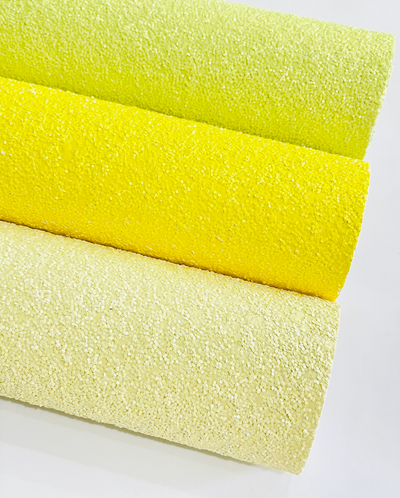 Sunshine Yellow Chunky Glitter Fabric Sheets