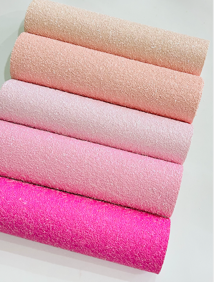 Pale Blush Chunky Glitter Fabric Sheets