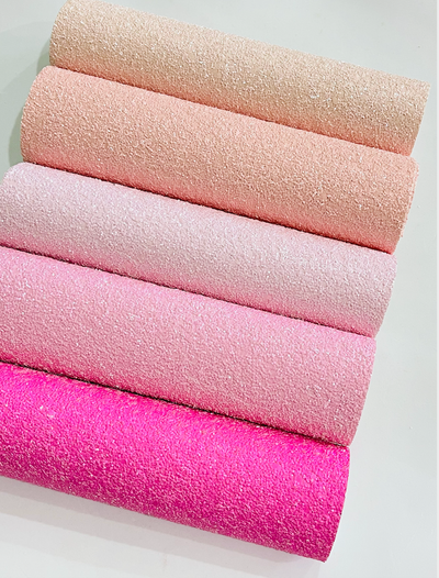 Blush Pink Chunky Glitter Fabric Sheets
