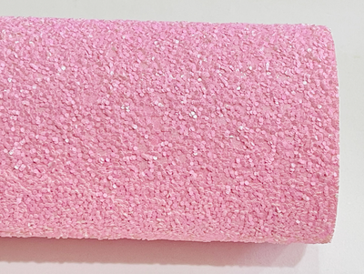 5 Sheet Bundle - Pink Chunky Glitter Fabric Sheets