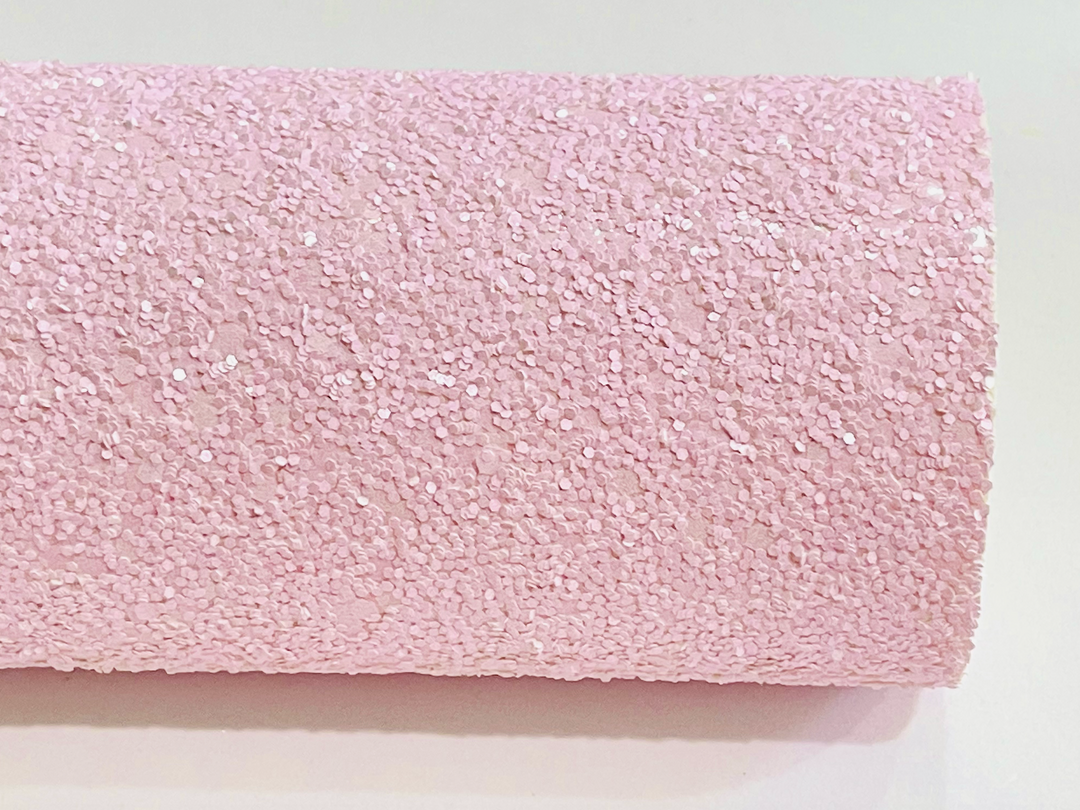 Baby Pink Chunky Glitter Fabric Sheets