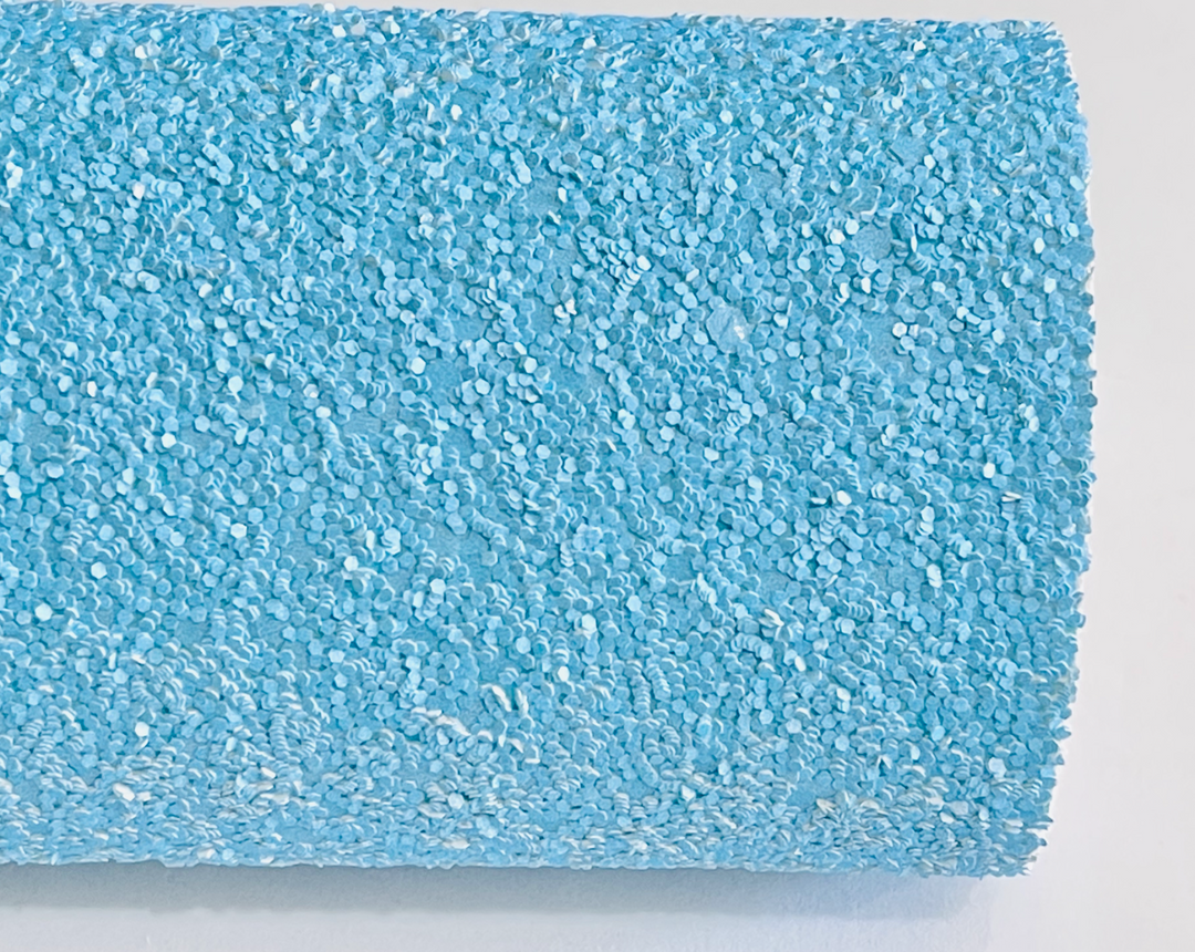 Sky Blue Chunky Glitter Fabric Sheets