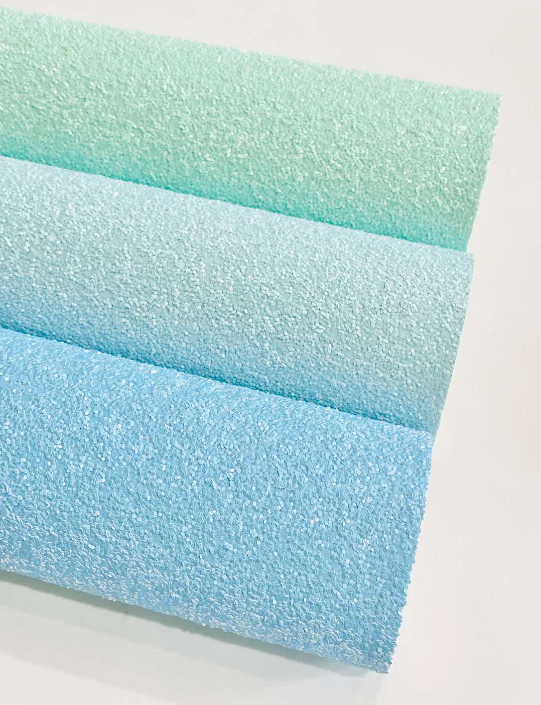 Pale Sea Foam Chunky Glitter Fabric Sheets