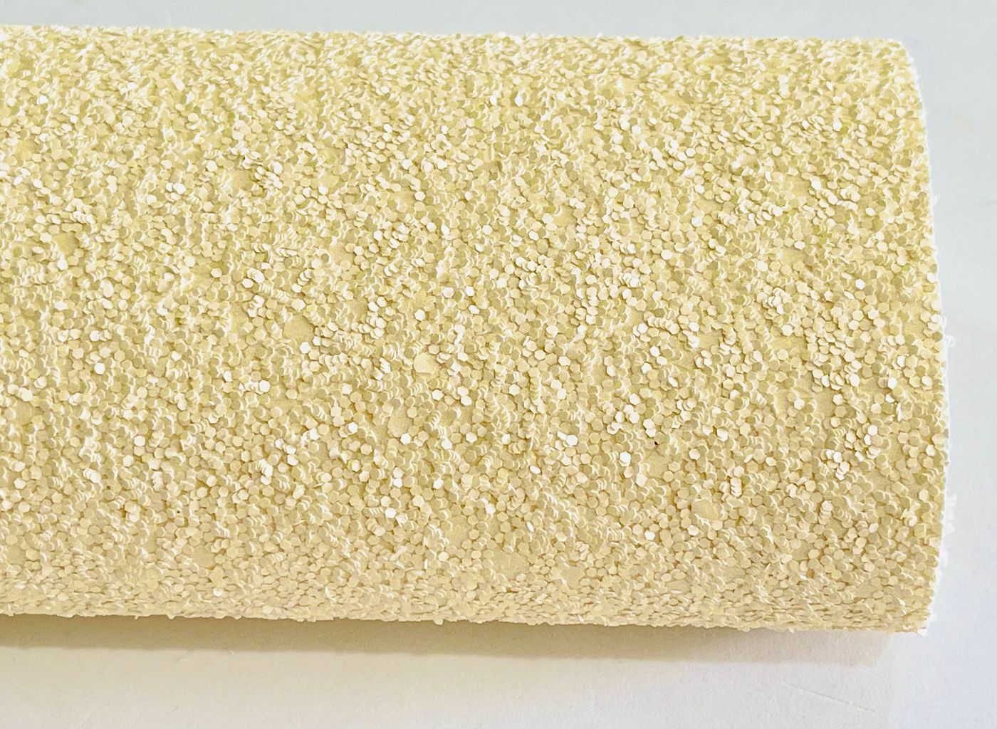 Lemon Cream Chunky Glitter Fabric Sheets