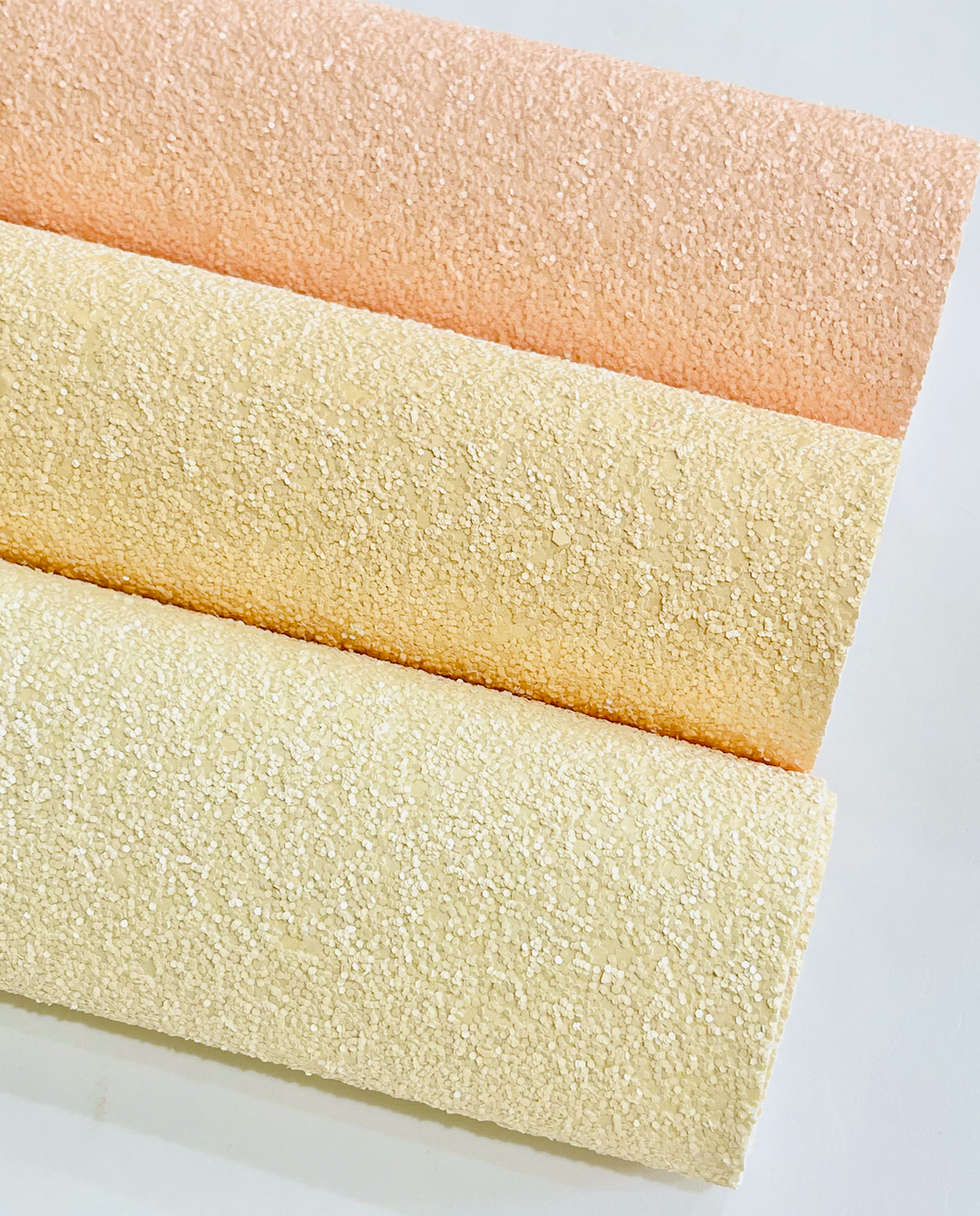 Lemon Cream Chunky Glitter Fabric Sheets