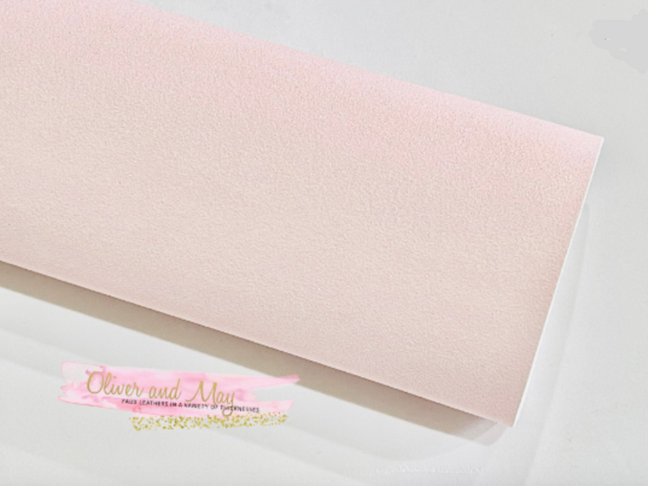 Baby Pink Glitter Suede Fabric