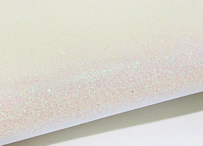 Marshmallow Pink White Fine Glitter - Now Thicker with Soft White Felt Rear
