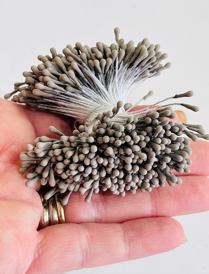 Grey 1.5mm Artificial Flower Stamens
