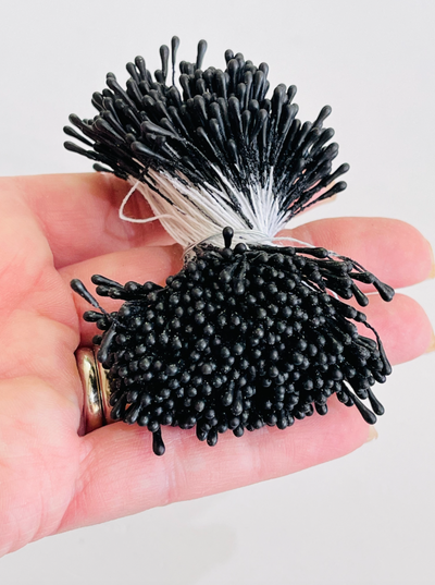 Black 1.5mm Artificial Flower Stamens