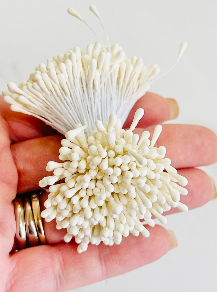 Ivory 1.5mm Artificial Flower Stamens