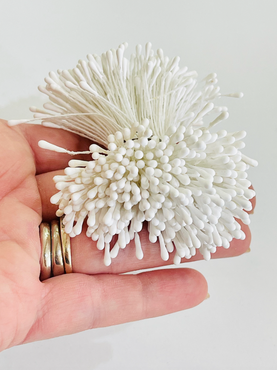 White 1.5mm Artificial Flower Stamens
