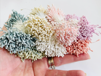 Blue Grey 1.5mm Artificial Flower Stamens