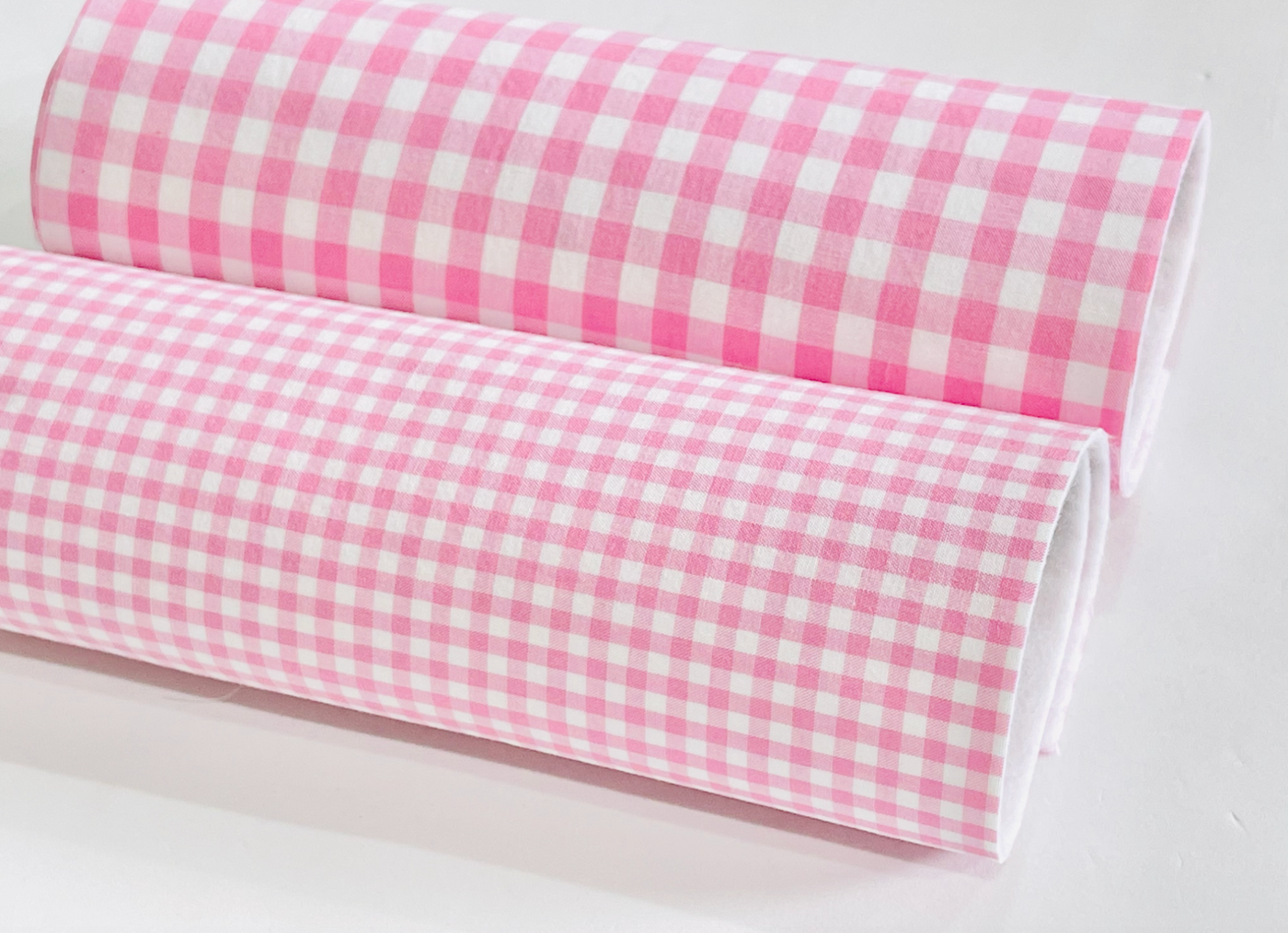 Pink Gingham Fabric Felt Sheets - Choice of 2 styles