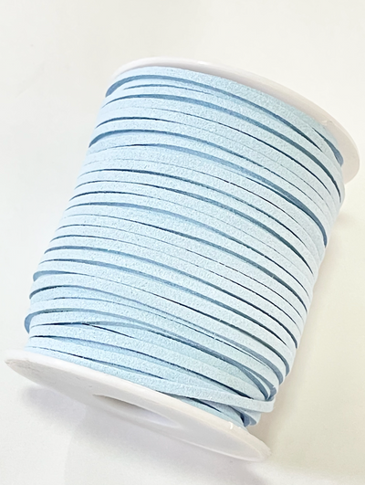 PASTEL Blue Faux Suede Cord - 5m - Baby Blue Suede Cord