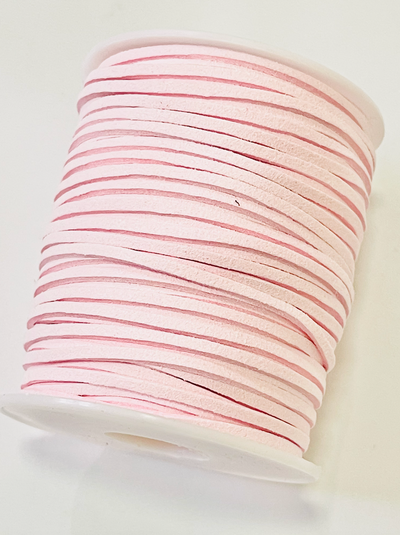 PASTEL Pink Faux Suede Cord - 5m - Baby Pink Suede Cord