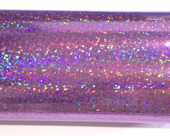 Purple Holographic Glitter Mirrored Leatherette 0.8mm Thickness Mirror