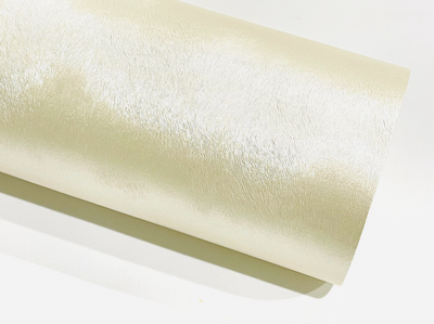 Ivory Horse Hair Textured Faux Leatherette