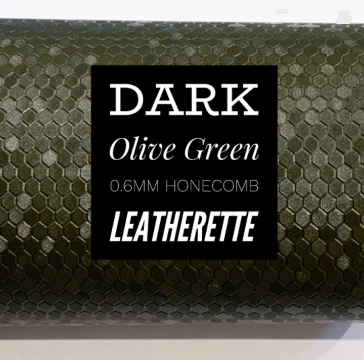Darkest Green Honeycomb Leatherette Satin Finish Sheet Thin 0.7mm A4 or A5 Size