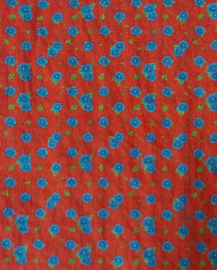 Tissue Napkin Sheet for Decoupage - Red and Blue Flowers