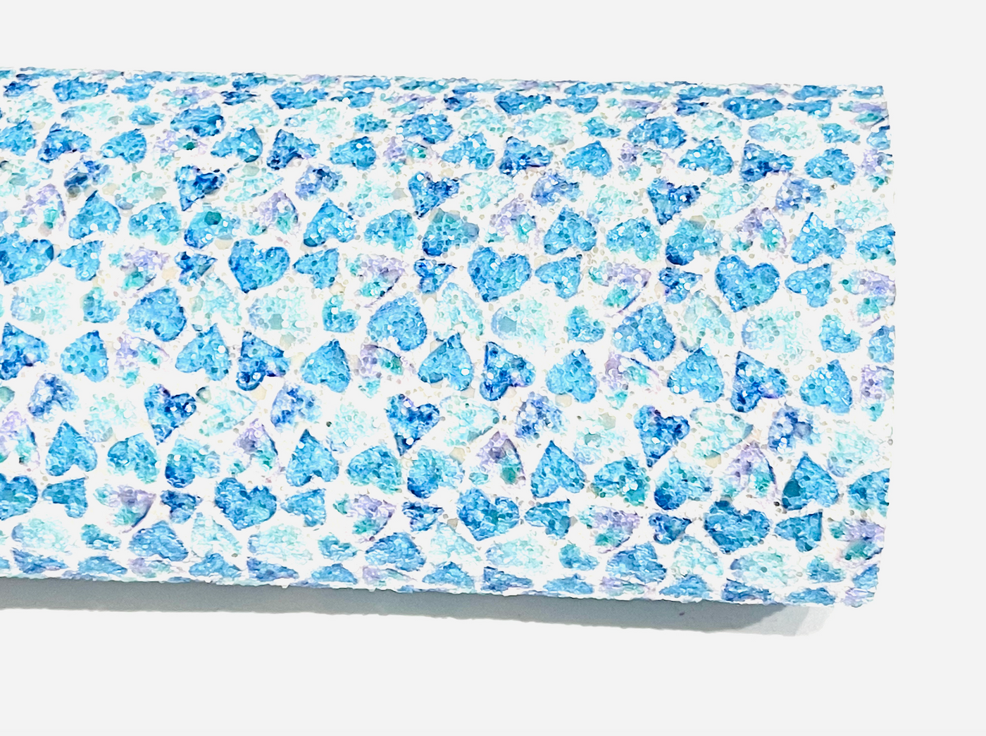 Blue Hearts Chunky Glitter Sheet