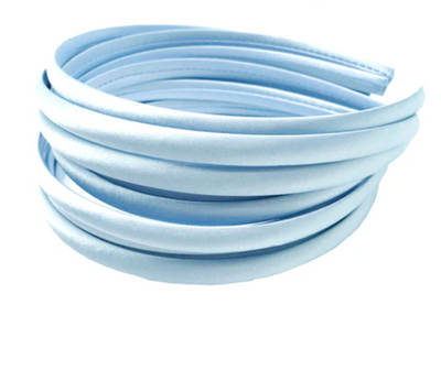 10mm Satin Covered Alice Headbands - 32 Colours