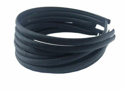 10mm Satin Covered Alice Headbands - 32 Colours