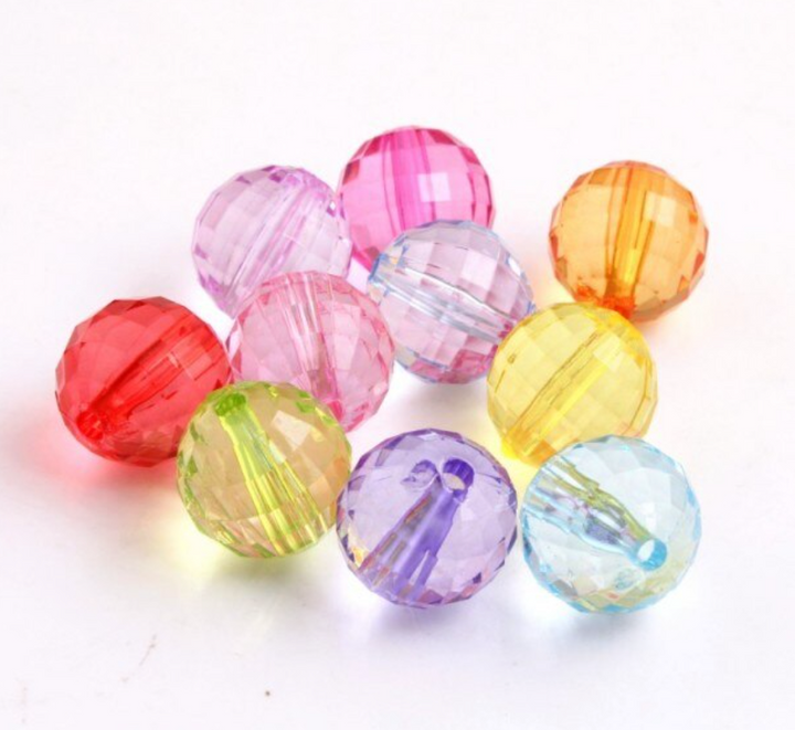 Translucent Disco Mix 20mm Bubblegum Beads