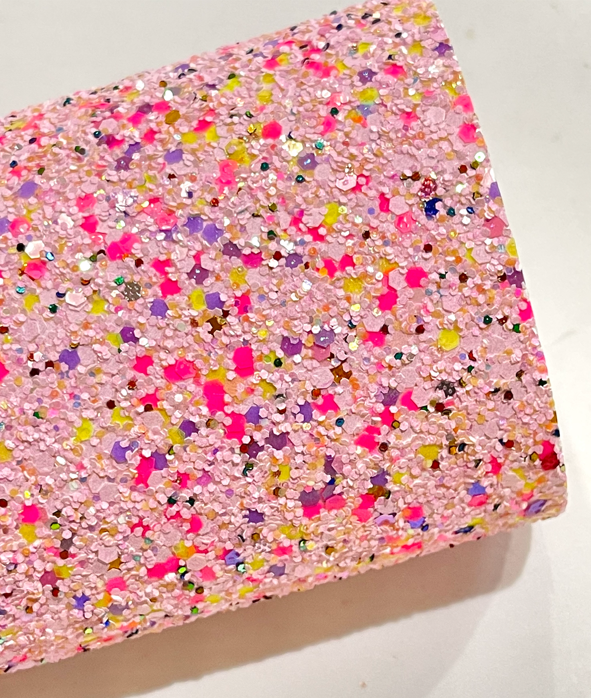 Pink Mixed Glitter Leather