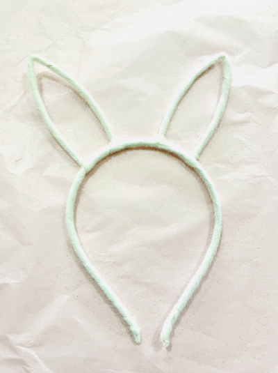 Easter Bunny Fuzzy Velvet Metal Ear Headbands - Choice of 3 Colours
