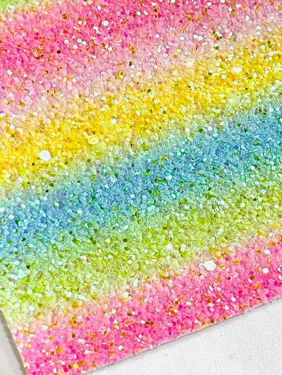 Gold Sprinkled Rainbow Chunky Glitter