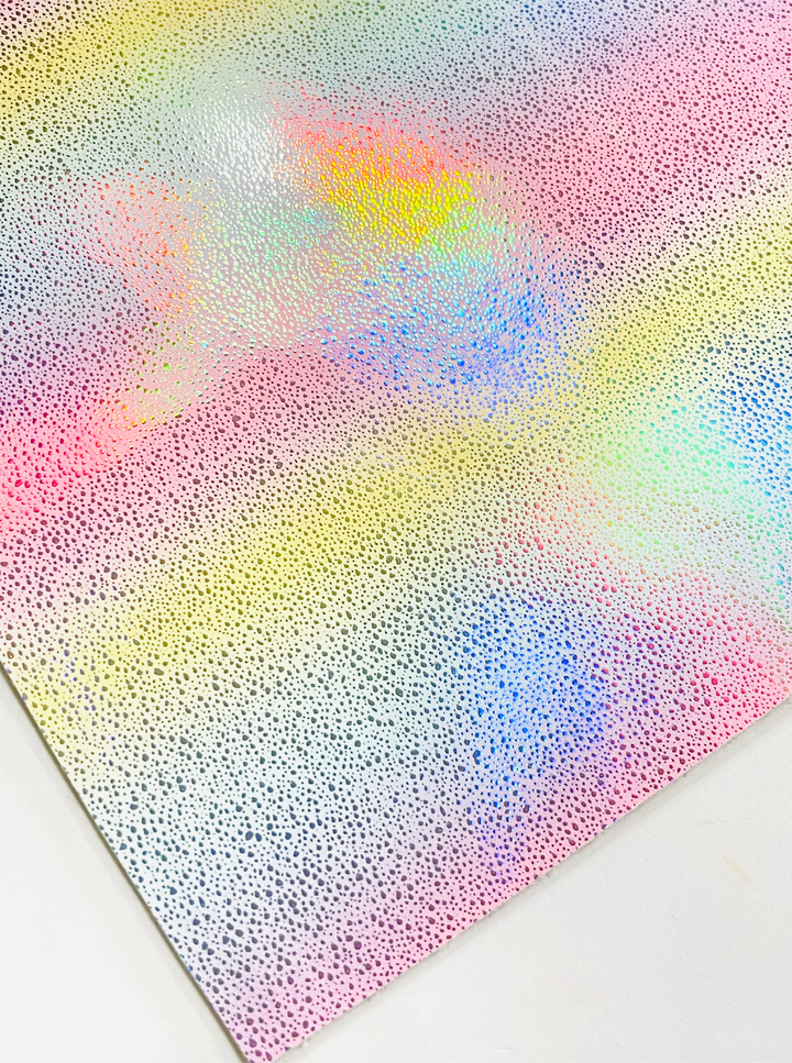 Holographic Pastel Rainbow Gloss Leatherette