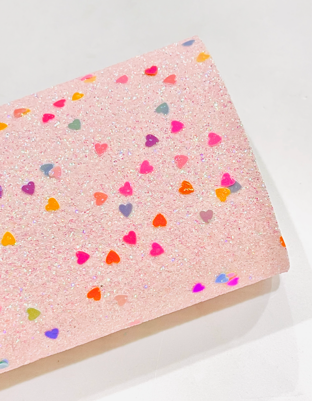 Candy Hearts Pink Glitter Leather