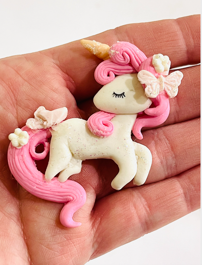 Enchanted Unicorns Bow Clay Embellishments