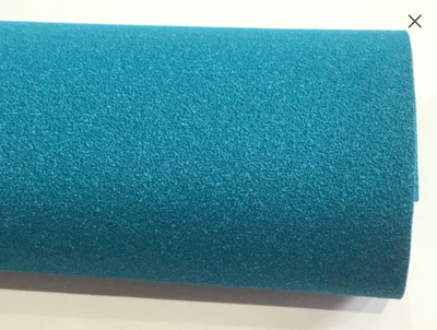 Teal Faux Suede Leather Sheet