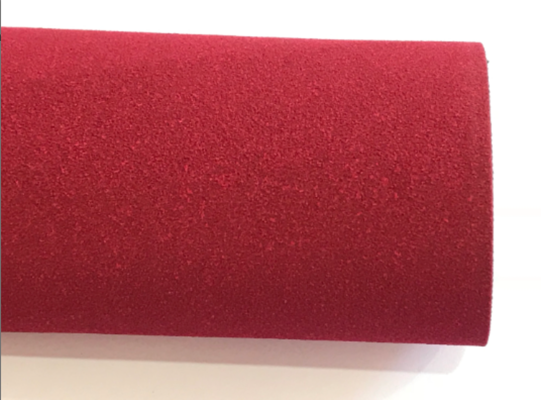 Feuille A4 en faux cuir suédé rouge foncé de 1,0 mm d'épaisseur