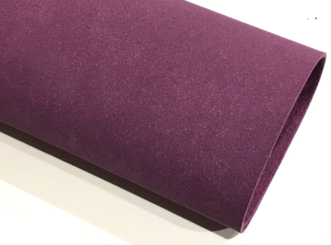 Grape Purple Faux Suede Leather