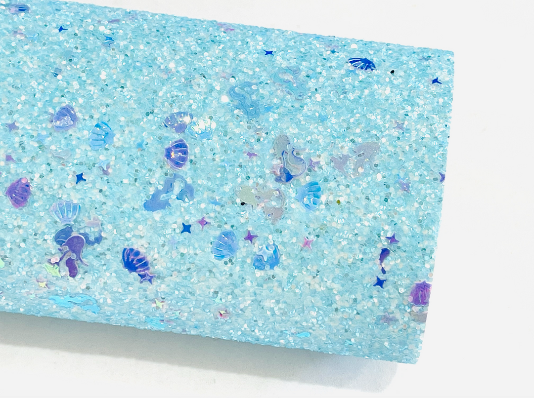 Blue Mermazing Crystal Chunky Glitter Sheet