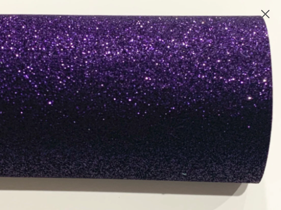 Dark Purple Fine Glitter Fabric Sheet Thin 0.6mm