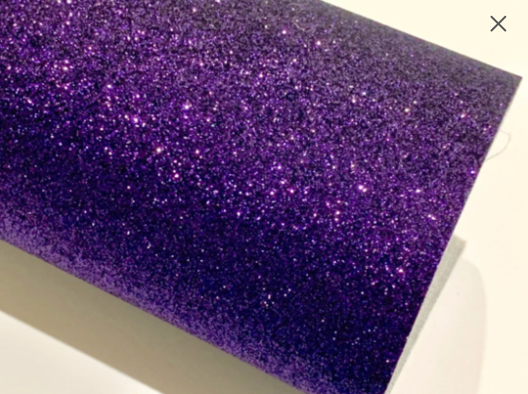 Dark Purple Fine Glitter Fabric Sheet Thin 0.6mm