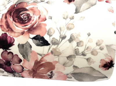 Avery Plum Floral Fabric Felt Sheet