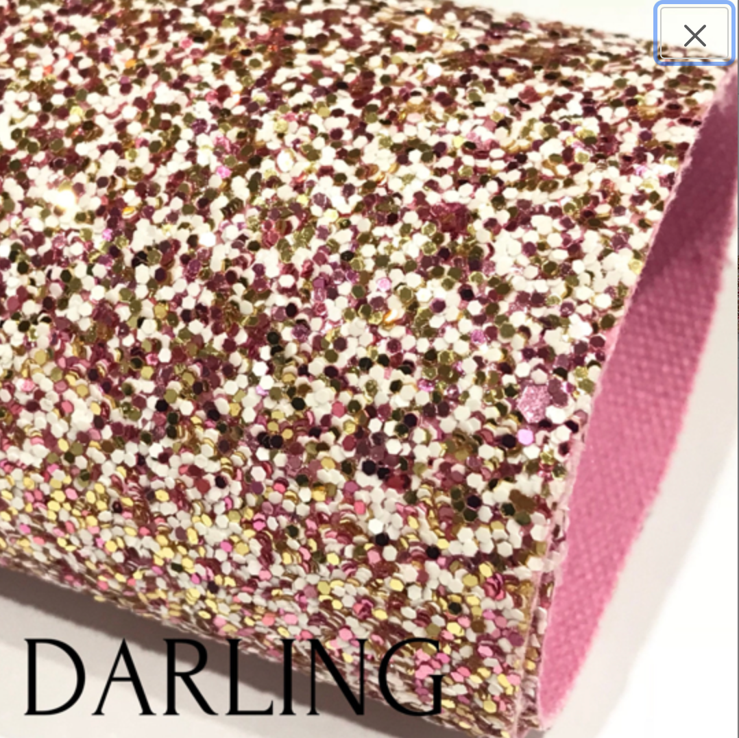 Darling Pink Or Blanc Assorti Dos Grosses Paillettes Premium