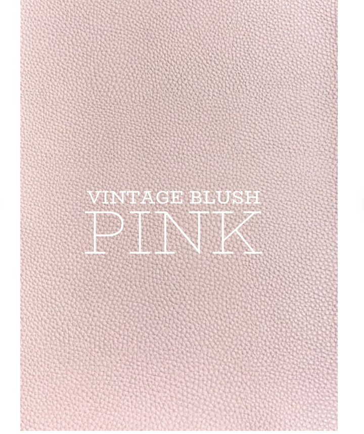Tissu en faux cuir rose blush vintage - Nouveau stock